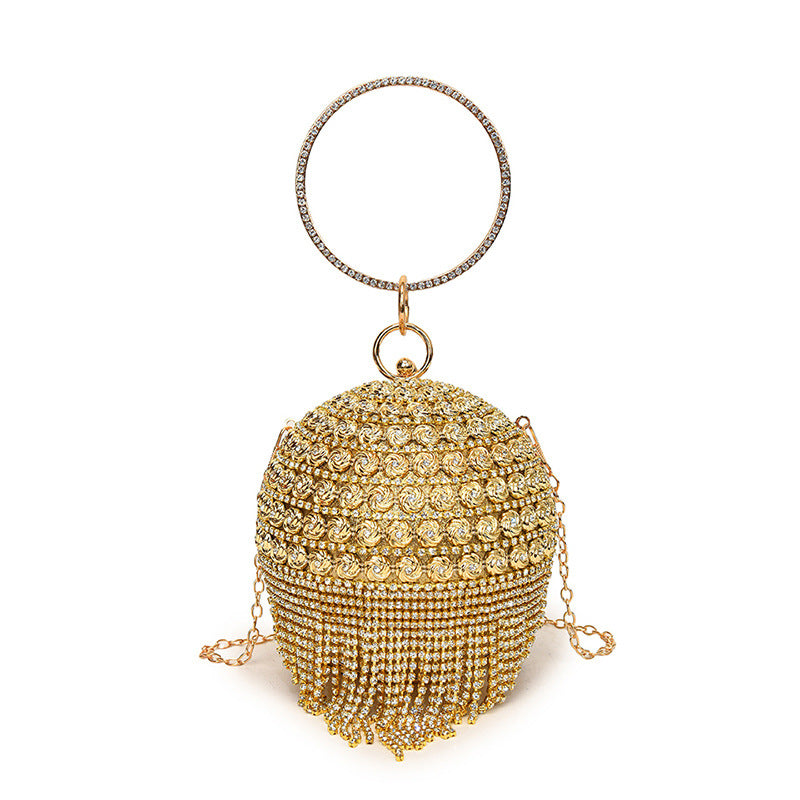 Women's Dinner Party Diamond Clutch Fashion Spherical Women's Shoulder Bag