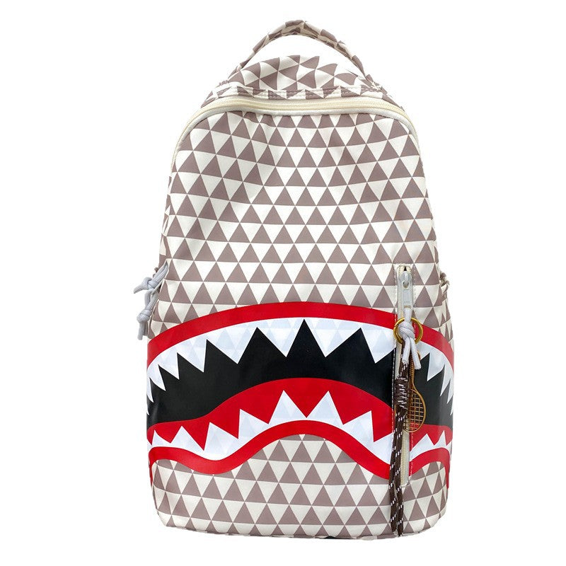 Shark Mouth Printing Personalized Good-looking Outing College Student Schoolbag