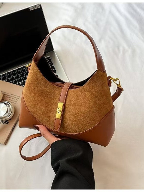 Women's Contrast Color Design Commute Portable Fashion Women's Shoulder Bag