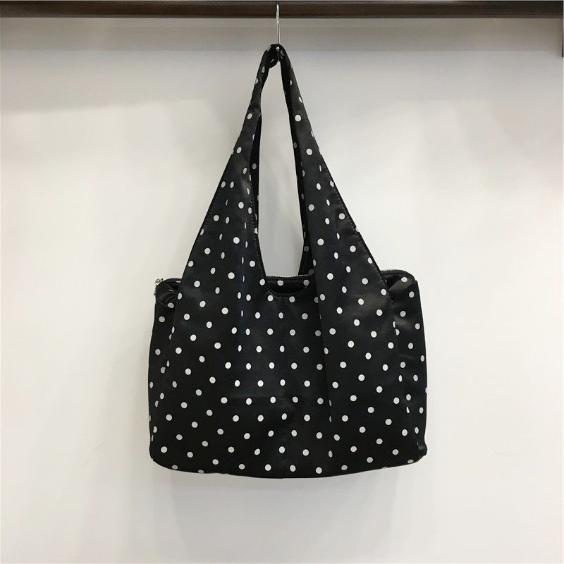 Cabinet Korean Style Large Capacity Polka Shoulder Bags