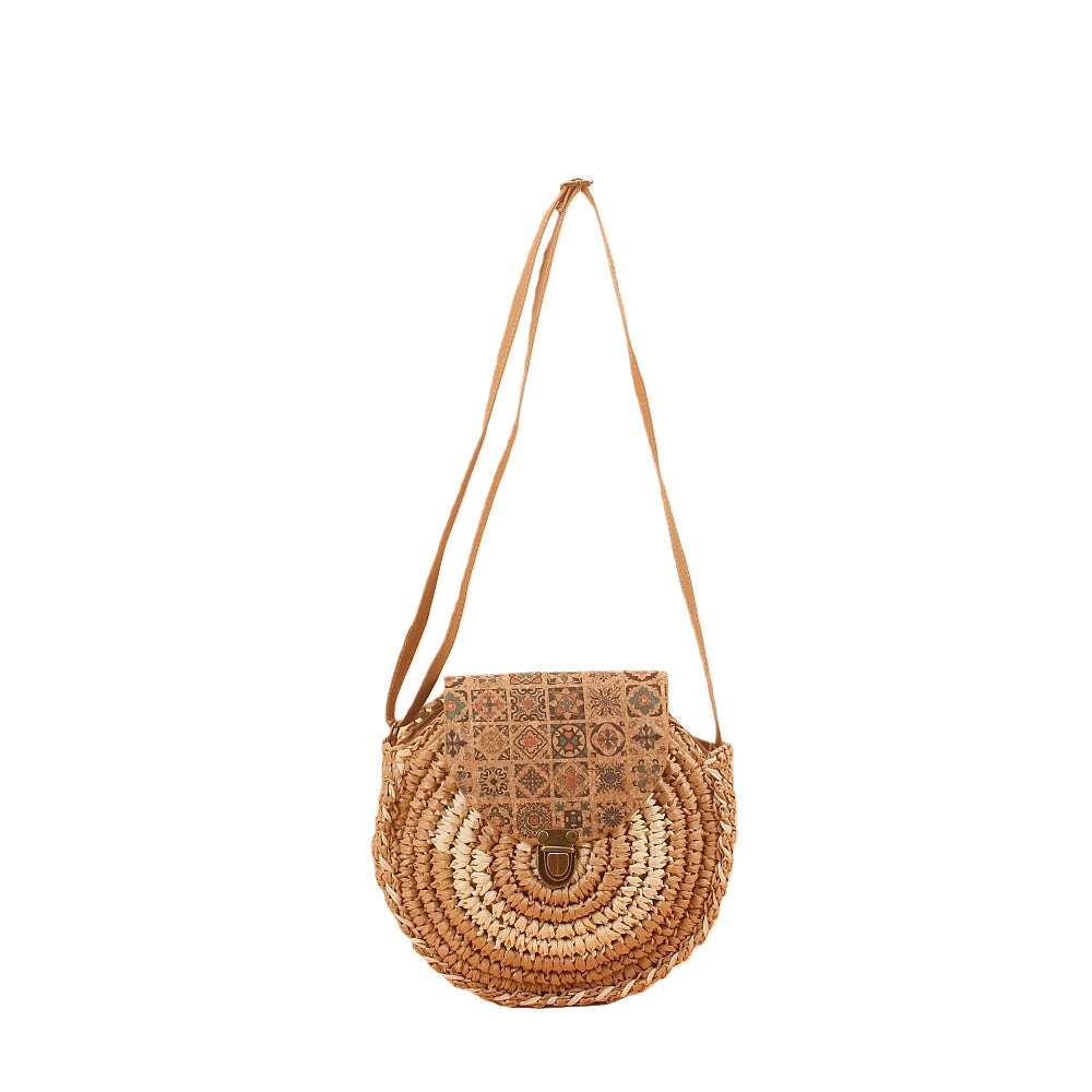 Slouchy Classy Straw Woven Mobile Pastoral Women's Messenger Bag