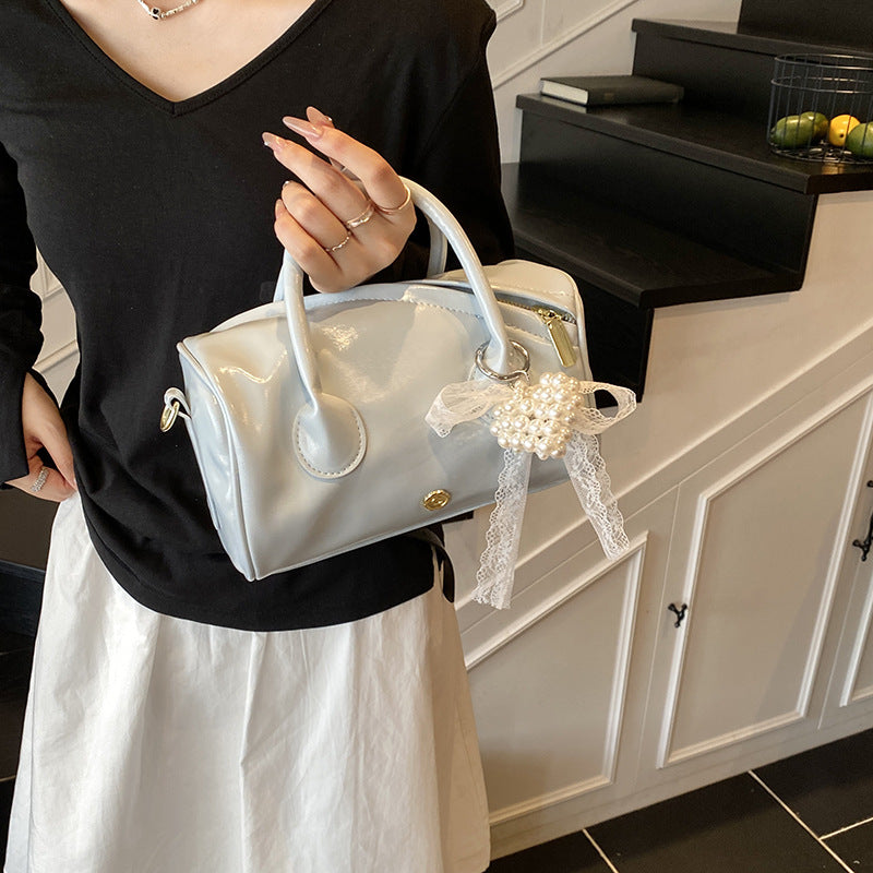 Simple Rhombus Western Style Texture Commuter Handbags