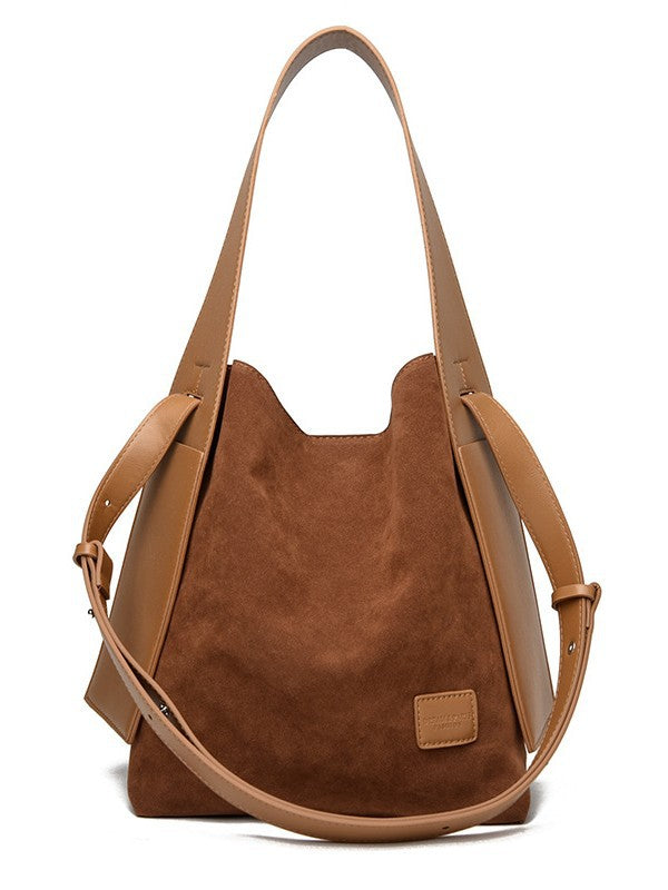 Women's Retro Textured Fashion Big Frosted Large Tote Bags