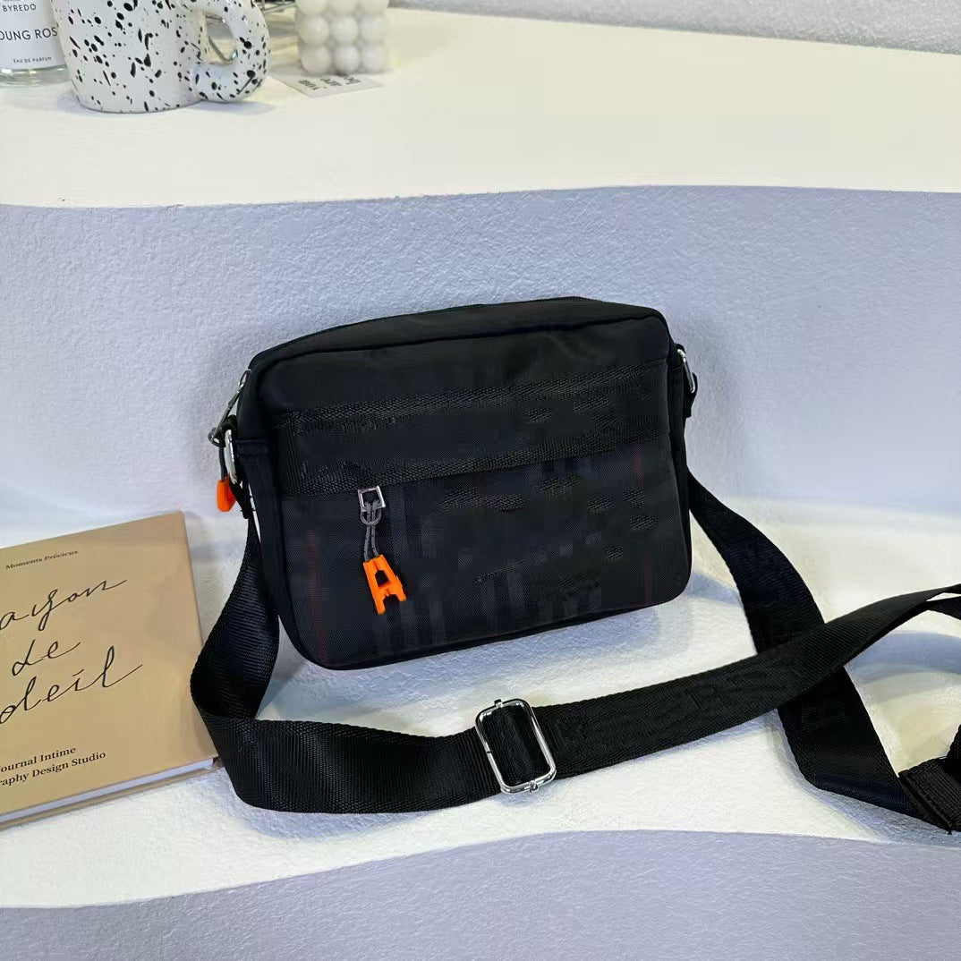 Women's & Men's Embroidered Letters Versatile Wide Strap Good-looking Bags