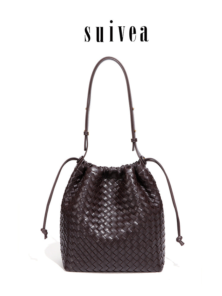 Classic Hand-woven Lazy Direct Wholesale Commuter Bucket Bags