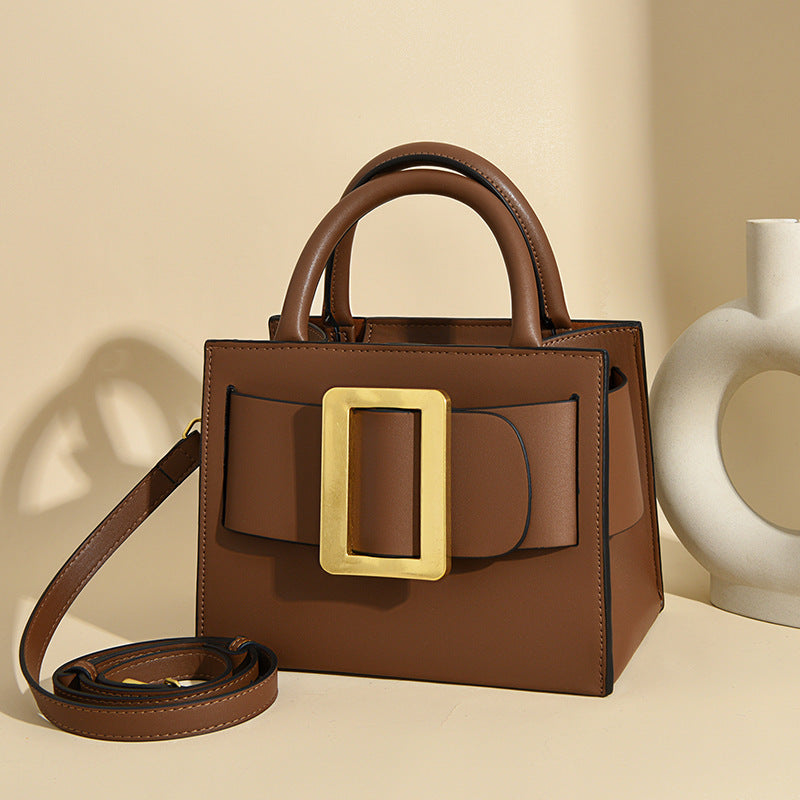 Women's Retro Style Korean Fashion Portable Solid Color Bags