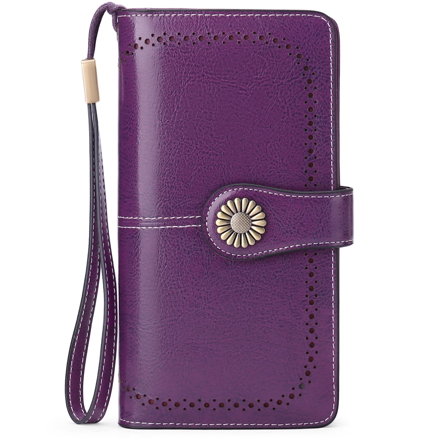 Women's Long Zipper Pu Leather Lady's Handbags