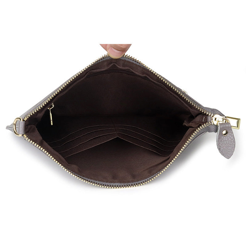 Women's Cowhide Fashion Clutch Soft Leather Women's Messenger Bag