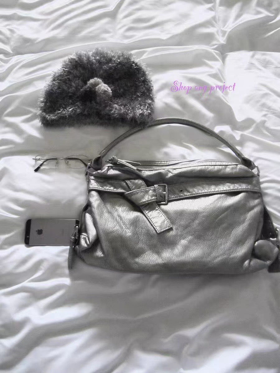 Women's Leather Retro Motorcycle Hot High-grade Large Capacity Women's Shoulder Bag