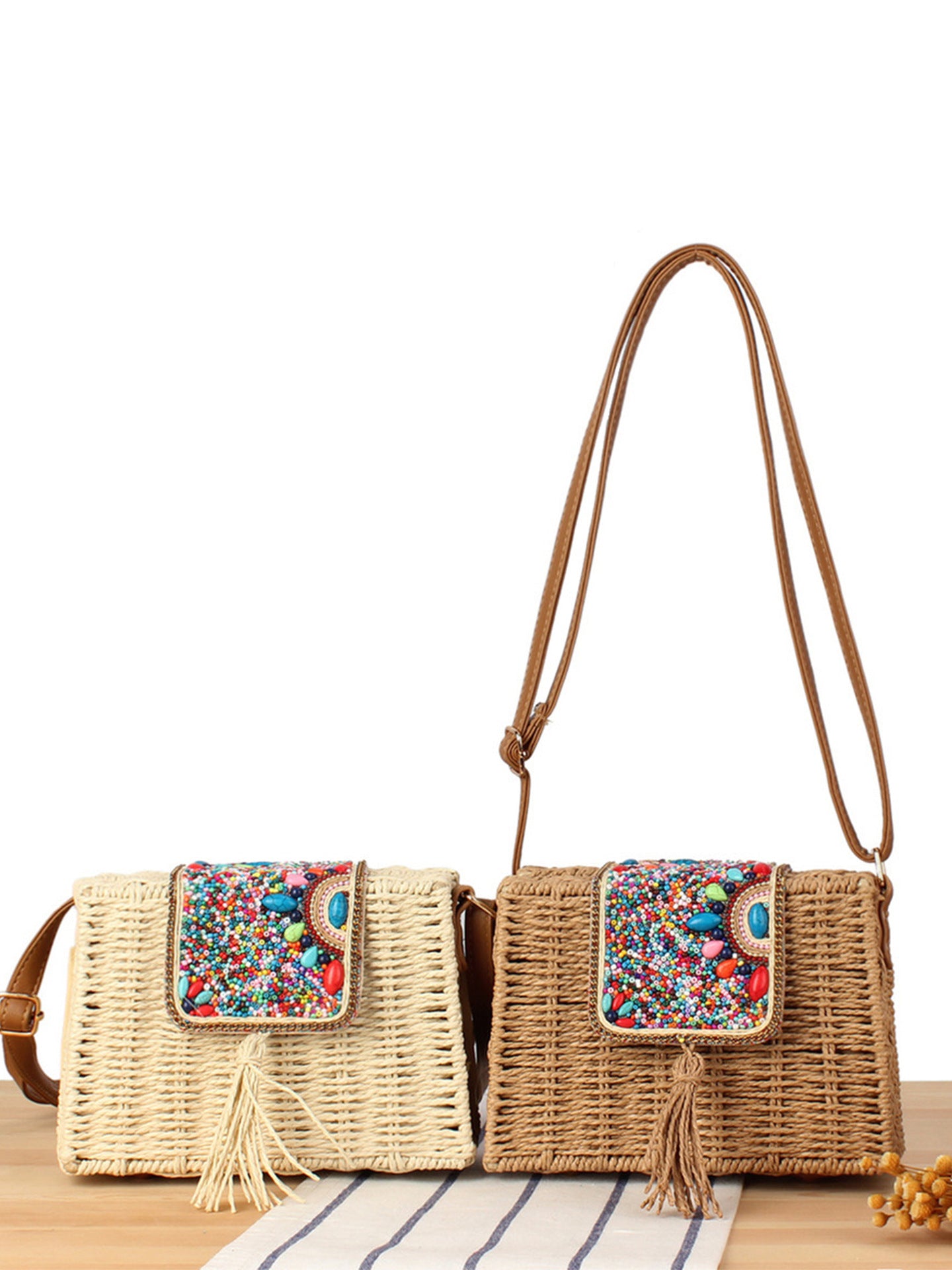 Women's Fashion Woven Seaside Holiday Minority Simple Design Bags
