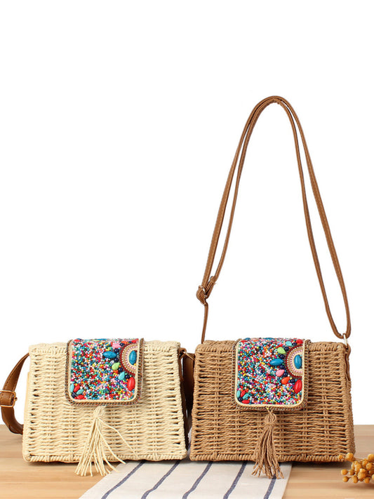 Women's Fashion Woven Seaside Holiday Minority Simple Design Bags