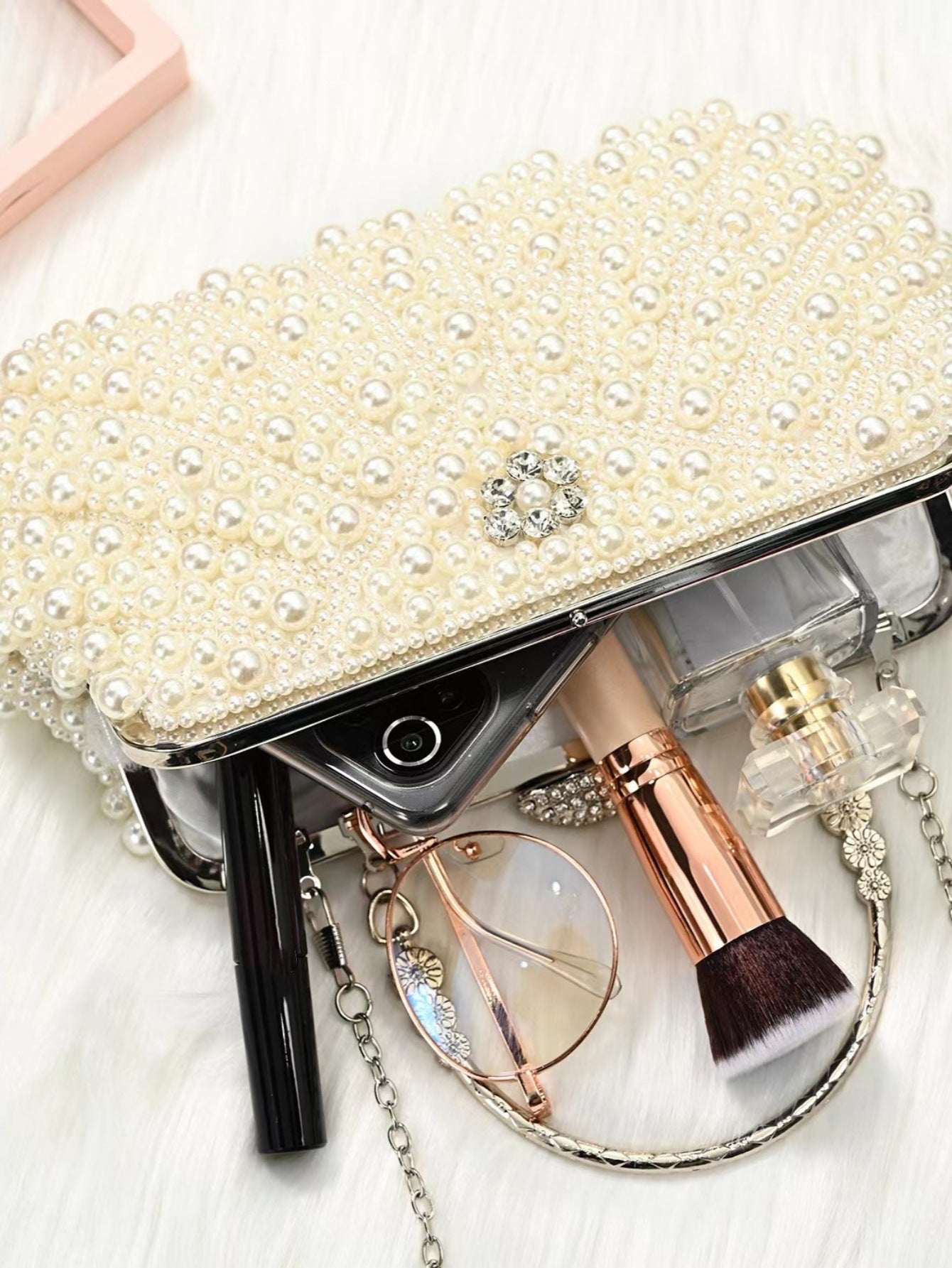 Women's Imitation Pearl Dinner Fashion Clutch Bags