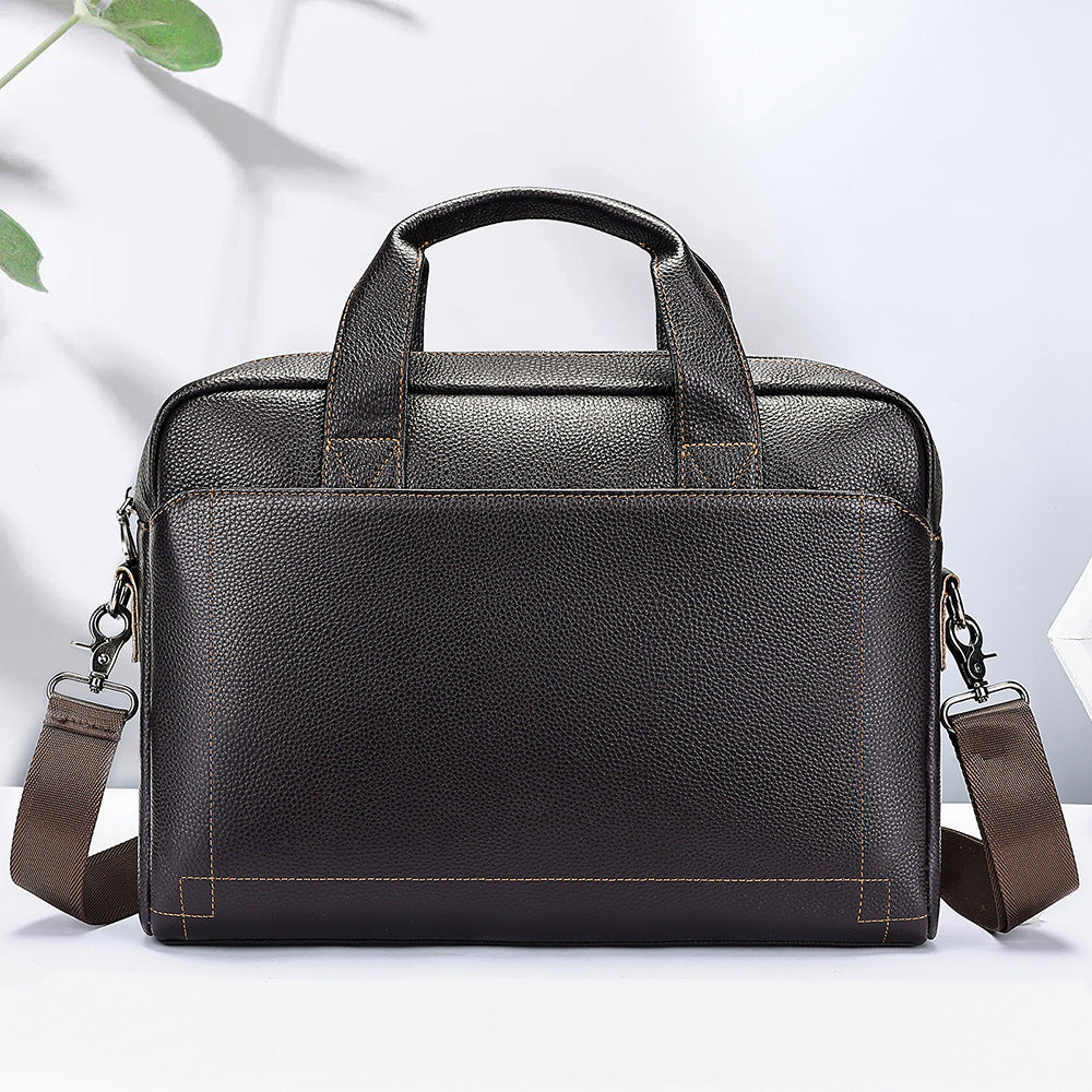Men's First Layer Cowhide Leather Portfolio Men's Briefcase