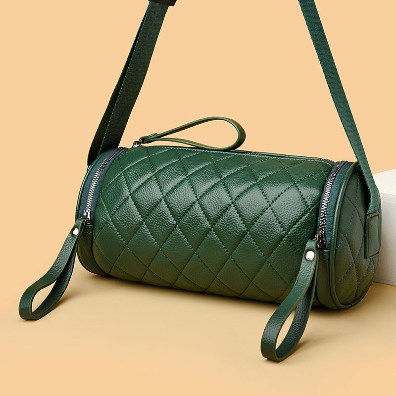 Women's High-grade Rhombus Plaid Round Pillow Women's Messenger Bag