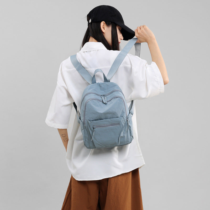 Women's Simple College Nylon Cloth Outing For Leisure Backpack