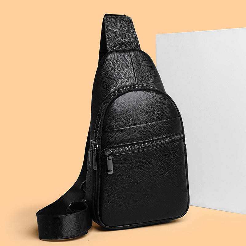 Versatile Pretty Men's Trendy Soft Leather Backpacks