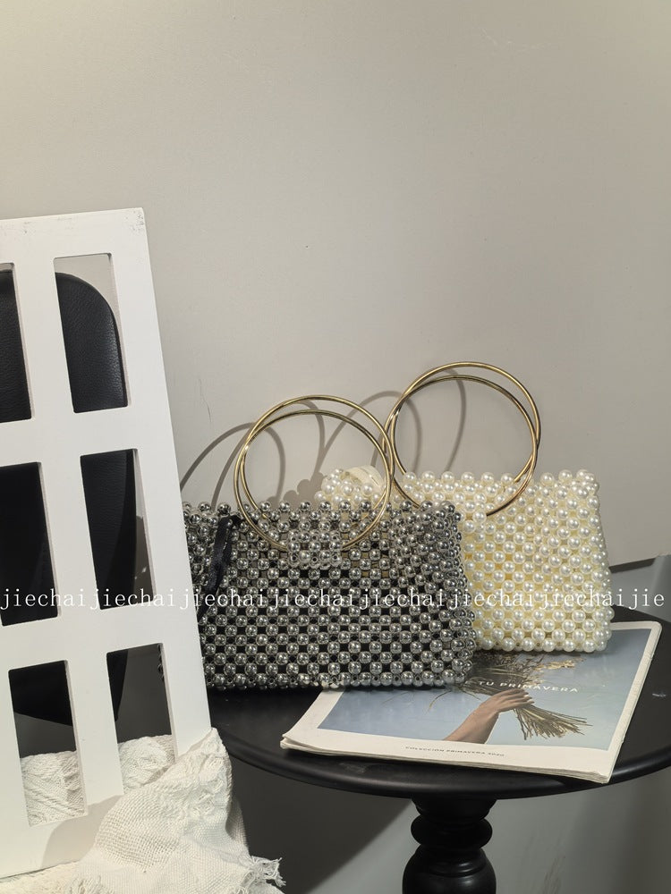 Women's Design Affordable Luxury Fashion High-grade Handmade Beaded Weave Women's Handbag