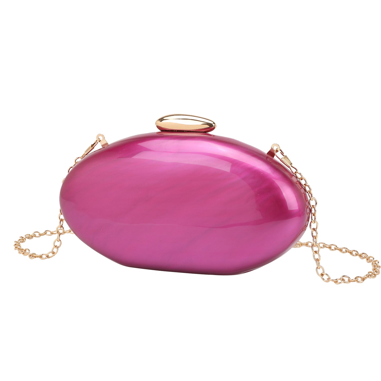 Women's Oval Shell Goose Egg Acrylic Fashion Dinner Bag