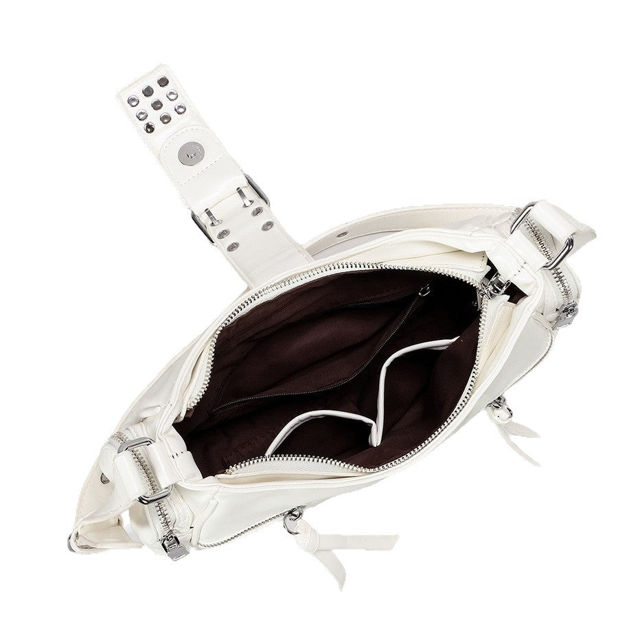 Style Hot Locomotive Rivet Unique Underarm Soft Leather Women's Shoulder Bag