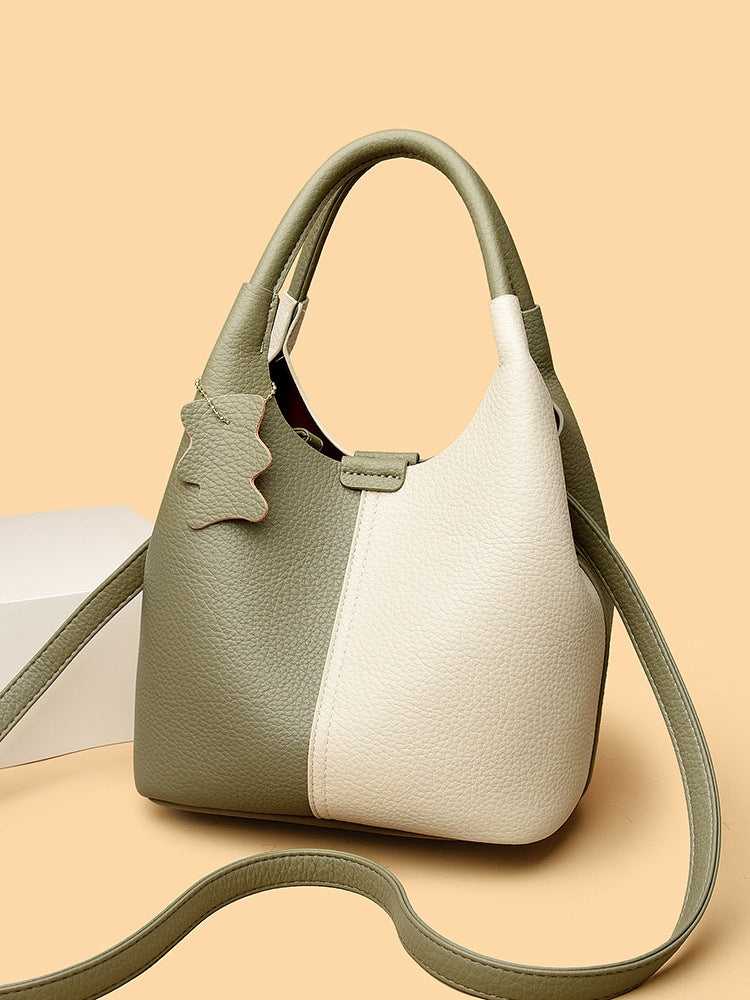 Women's Vegetable Basket Simple Soft Cowhide Leather Women's Handbag