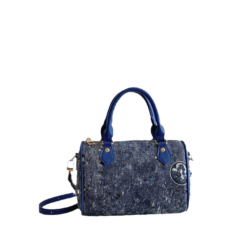 High-quality Donkey's Versatile Vintage Printed Boston Handbags