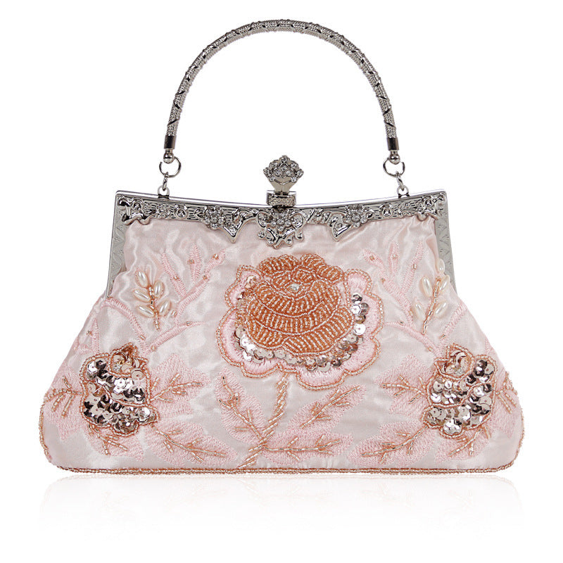 Retro Beaded Exquisite Clutch Handmade Embroidery Dinner Bag