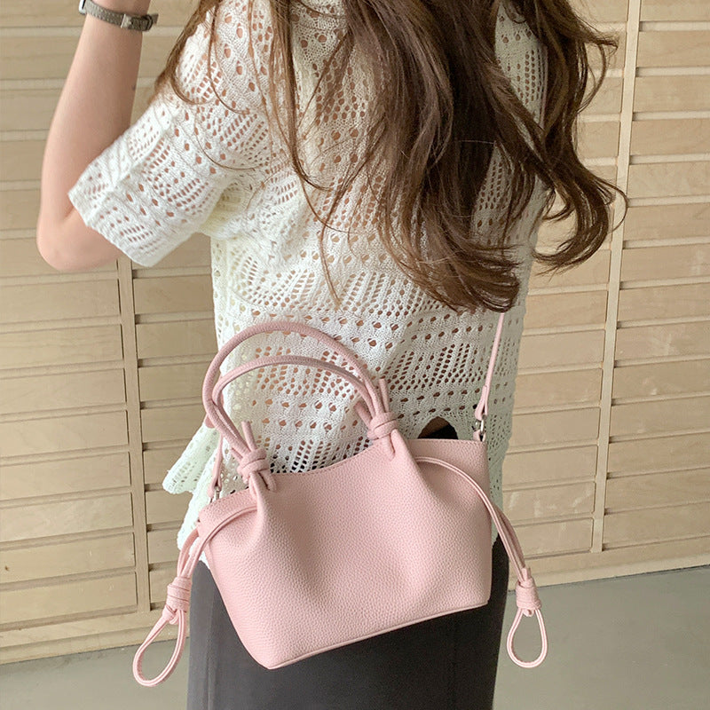 Simple Western Style Sense Portable Vegetable Basket Large Capacity Daily Women's Handbag