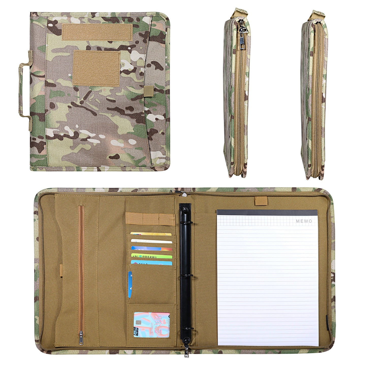 Loose-leaf Book Cover Supplies Notebook Sleeve Diary Outdoor Camouflage, Military Fan Bag