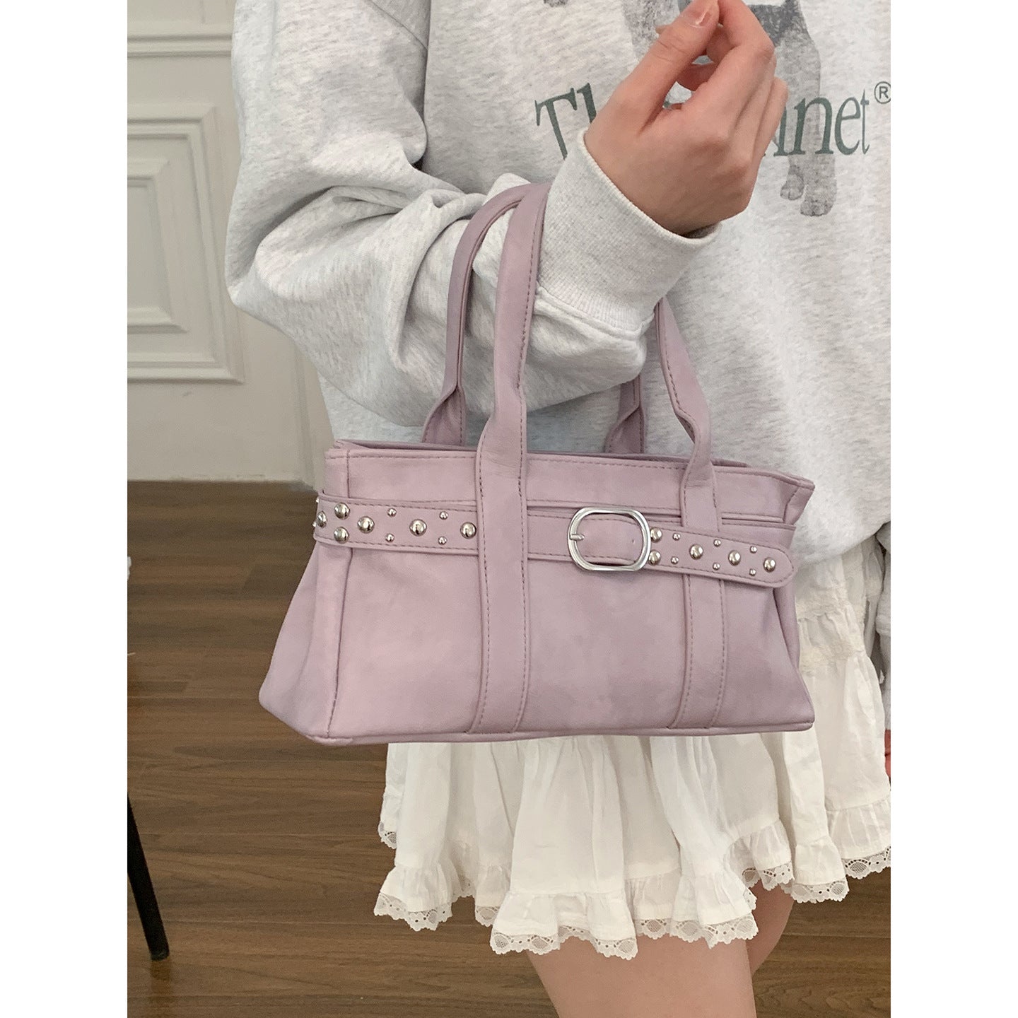 Women's Korean Spring Carrying Simple Commuter Small Square Bags