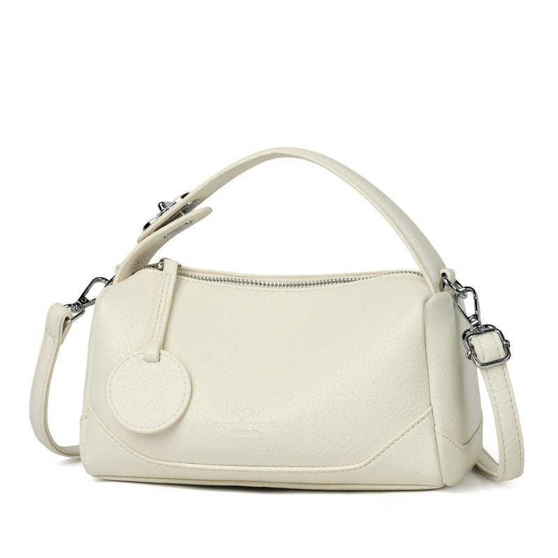 Women's Spring Versatile Pillow Simple Soft Leather Portable Bags