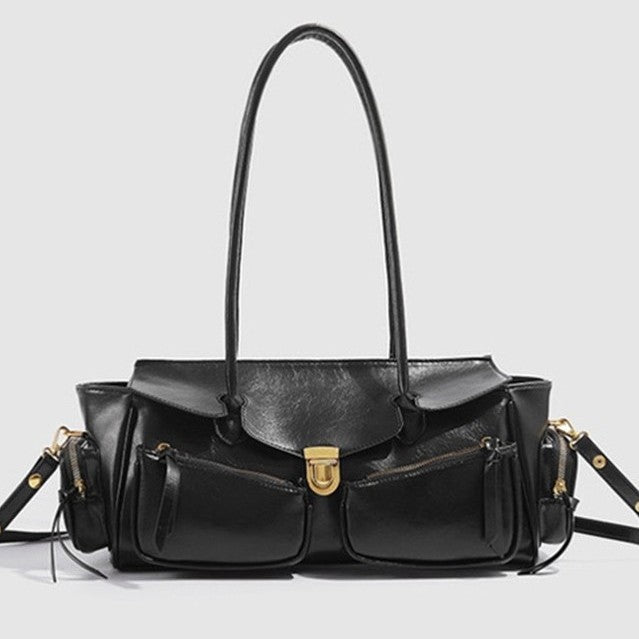 Women's Retro High Sense Hot Motorcycle One Underarm Women's Messenger Bag