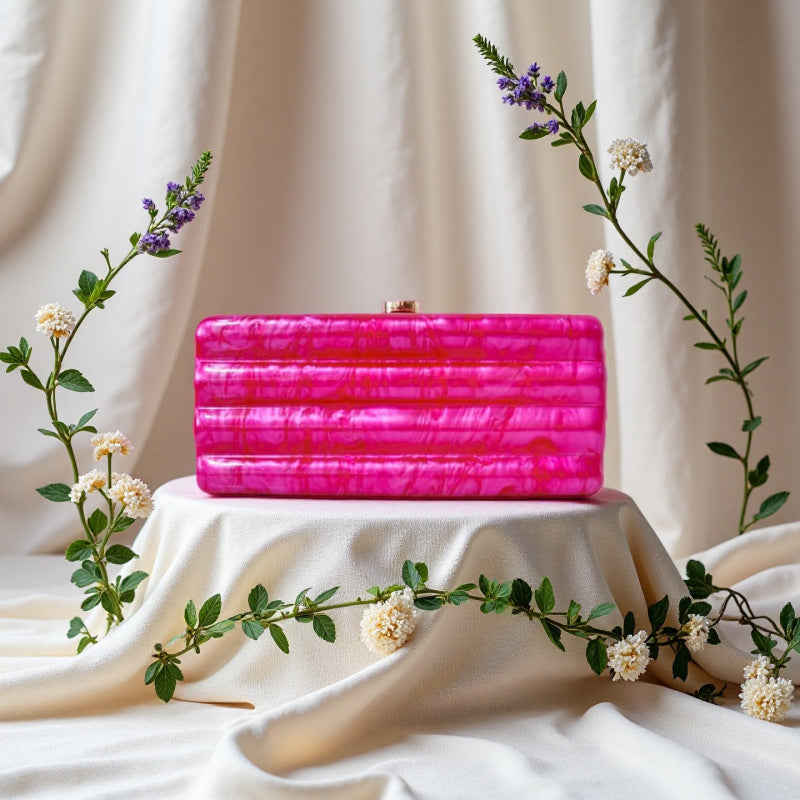 Women's Horizontal Simple Acrylic Solid Color Party Banquet Bags