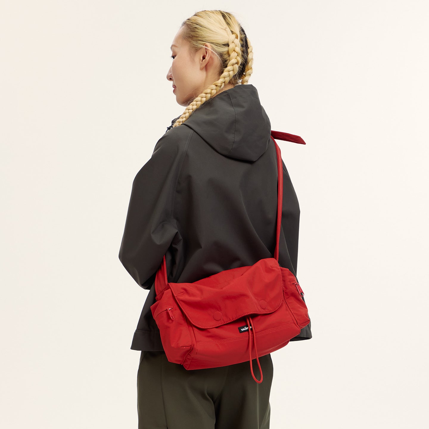 Women's Hello Large Capacity Commuter Lightweight Red Women's Shoulder Bag