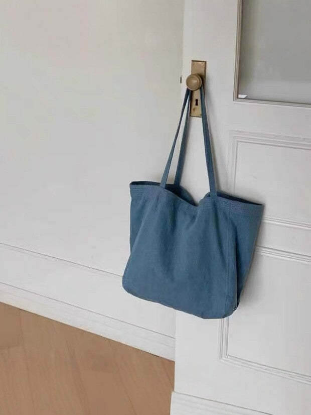 Women's Korean Simple Canvas Commute Fashion Shopping Shoulder Bags
