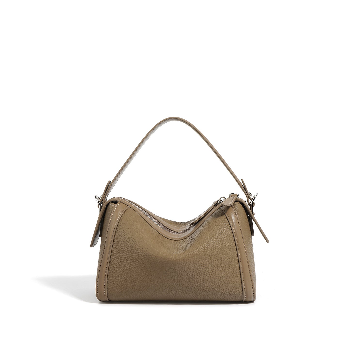 Women's Authentic Leather Tactile Feel Simple Boston Women's Shoulder Bag