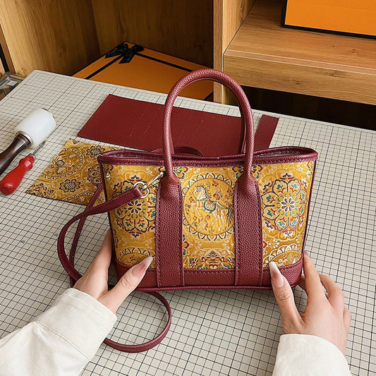Style Self-made Cloth Handmade Material Homemade Tote Bag