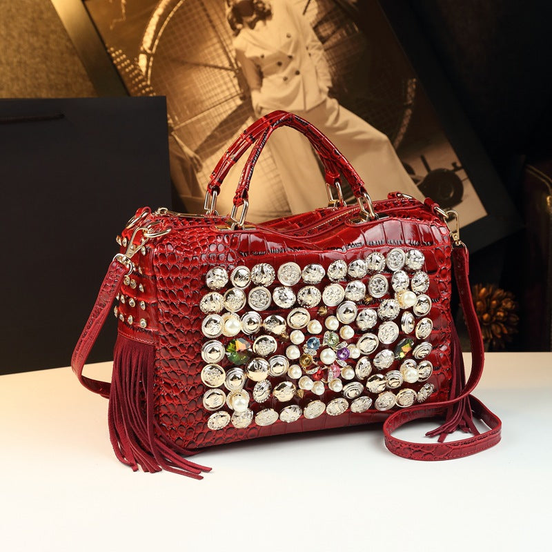 Women's Dinner Gorgeous Diamond Decorations Light Luxury Temperament Large Women's Handbag