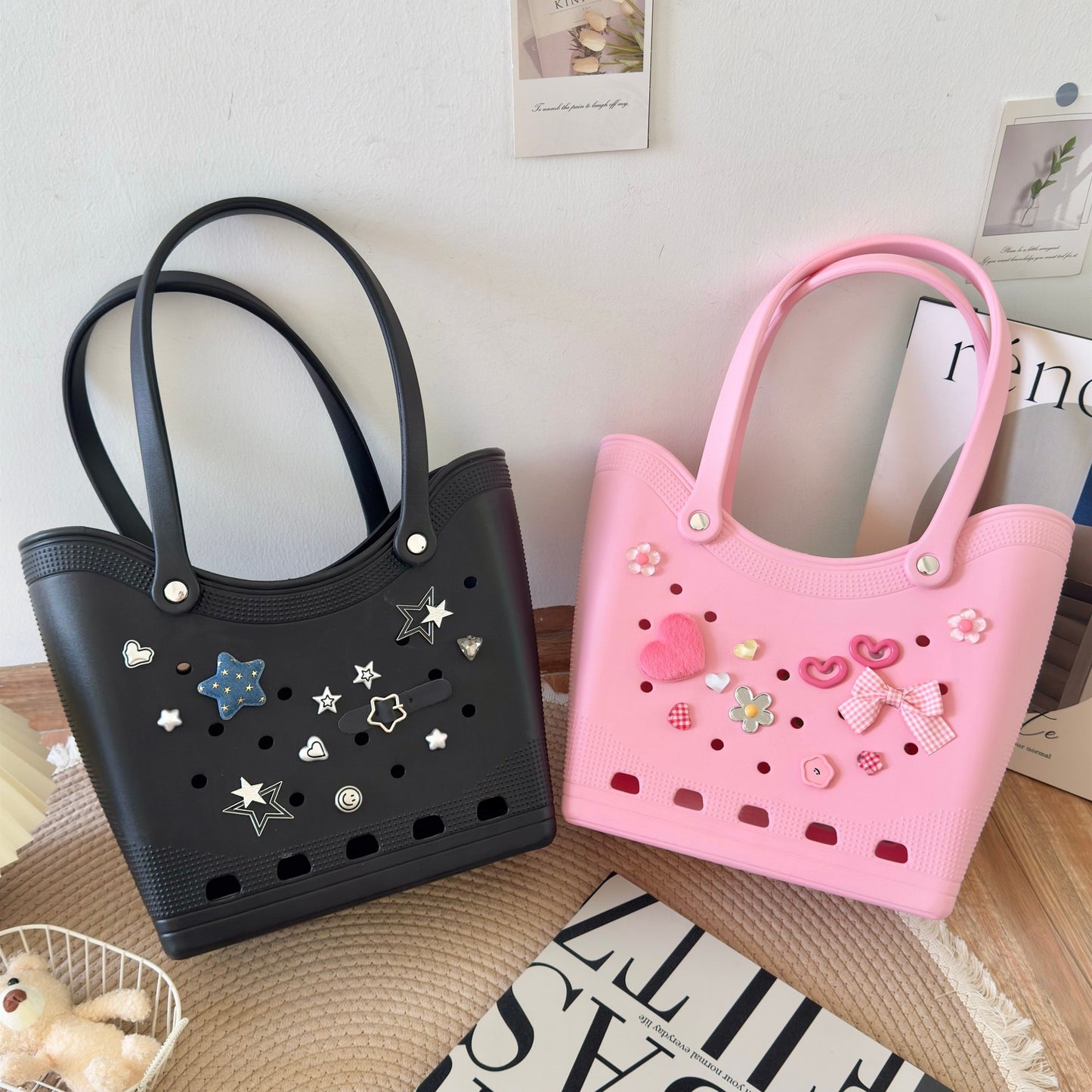 Hole Fashion Seaside Waterproof Beach Out Bags