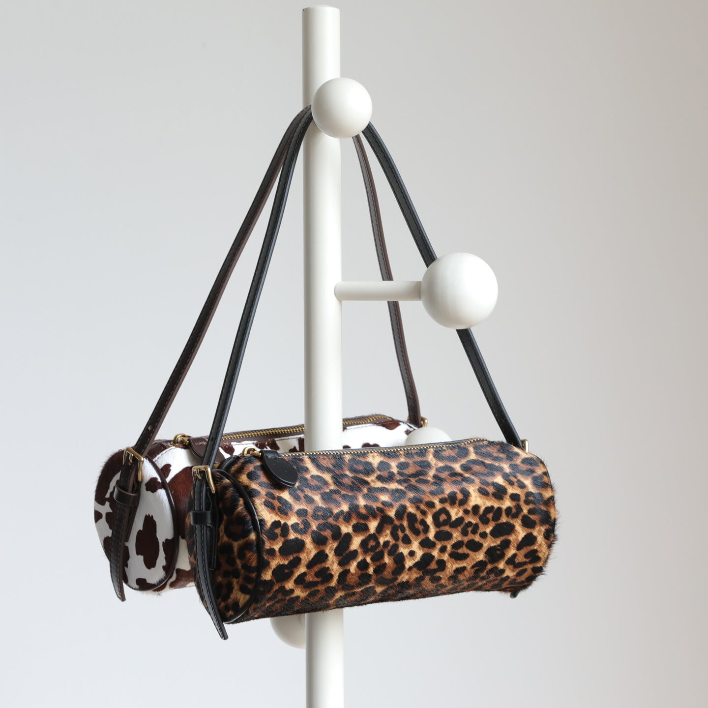 Hair Underarm Cows Pattern Pen Fashion Leopard Print Hot Genuine Women's Shoulder Bag