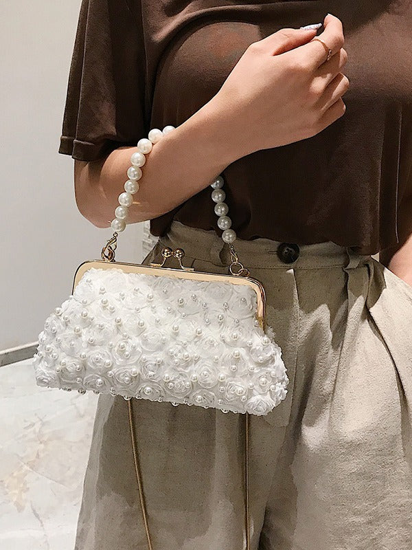 Pearl Trendy Korean Style Versatile Lady Rivet Bags