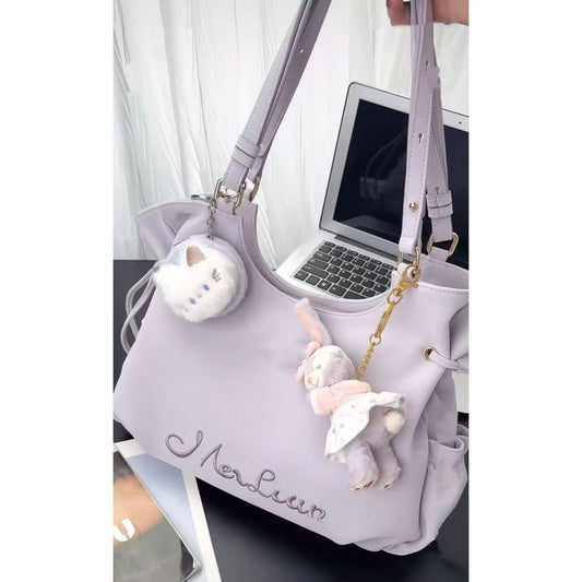 Women's Large Capacity Simple Spring Hand-held Commuter Shoulder Bags