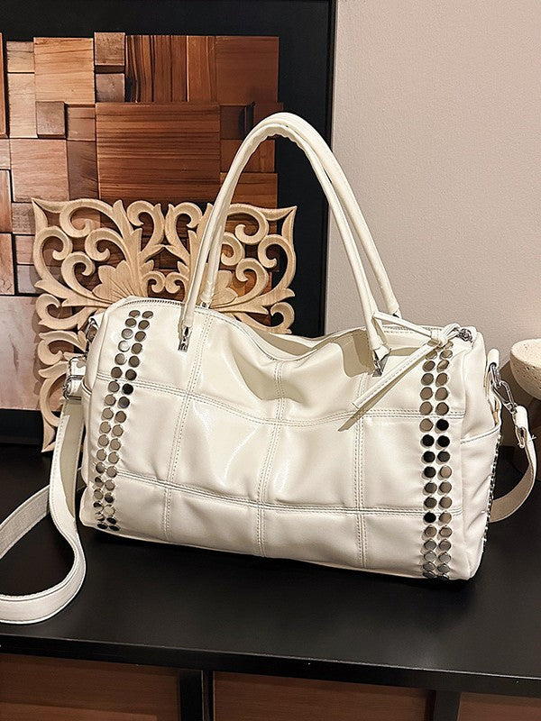 Women's Street Motorcycle Rivet Hot Large Capacity Bags