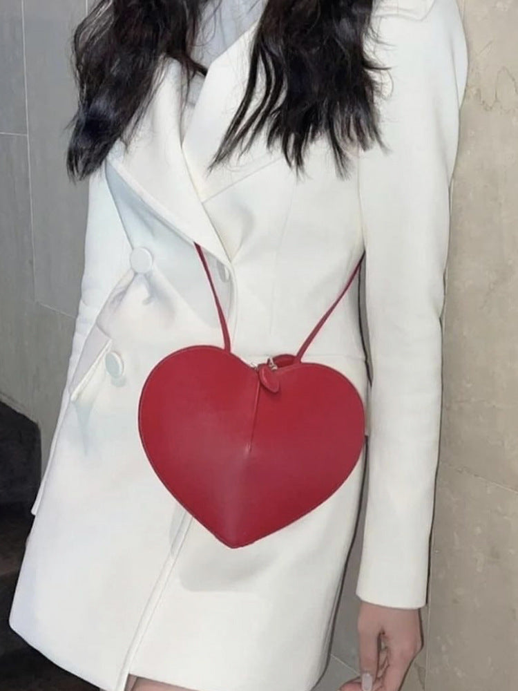 Fashion Peach Heart Box Design Style Women's Shoulder Bag