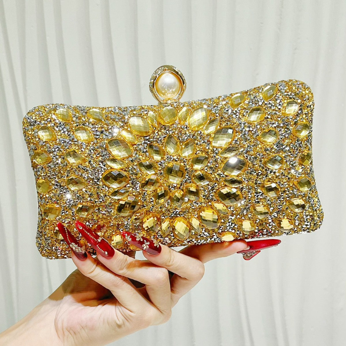 Women's High-grade Diamond Fashion Banquet All Match Dinner Bag