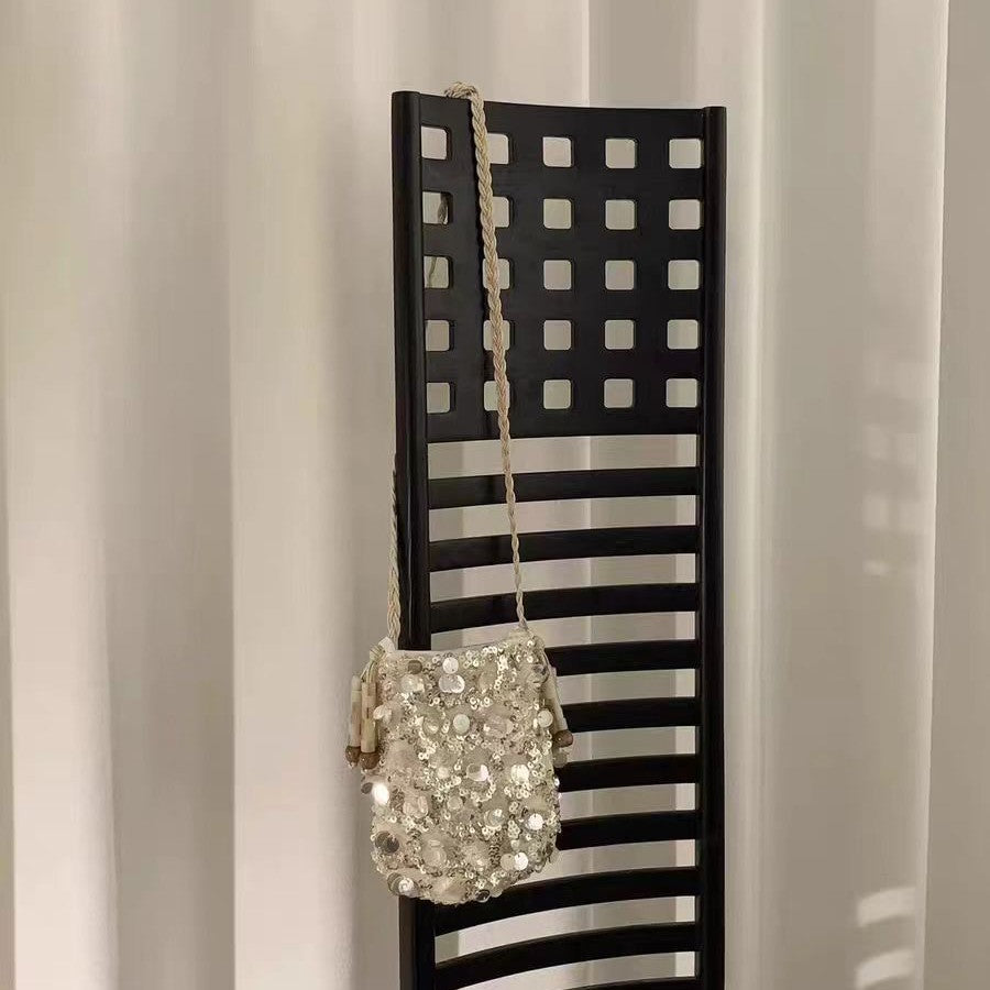 Beads Hand-woven Satin Beaded Change Mobile Bags