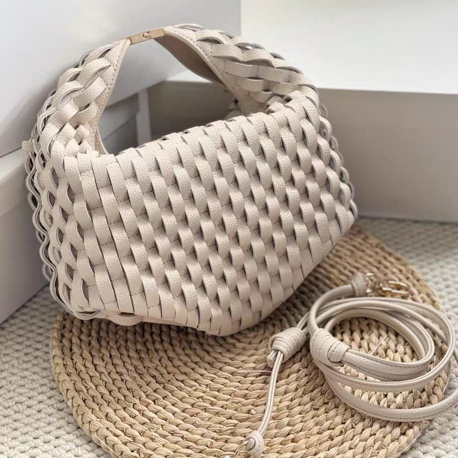 Women's Quality French Woven Genuine Leather Fashion Women's Handbag
