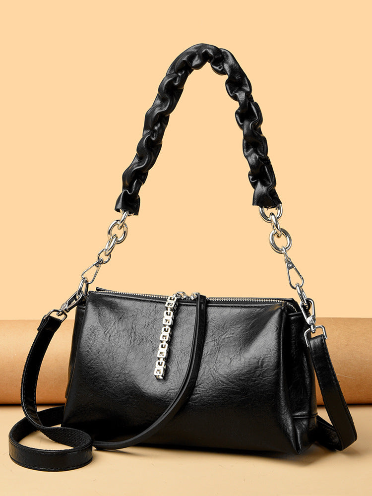 Women's Underarm Soft Leather Hand Large Capacity Women's Messenger Bag