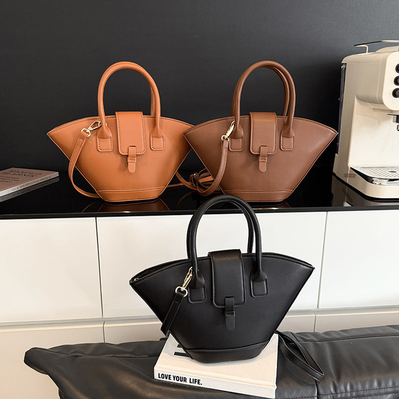 Large Capacity Versatile Retro Fan-shaped Design Women's Handbag