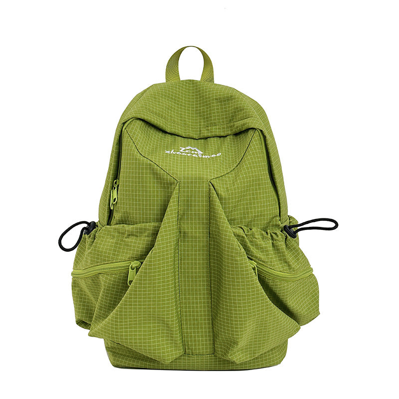 Style Plaid Lightweight Simple Commuter Exercise Leisure Backpack