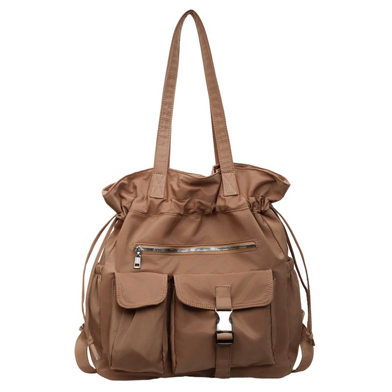 Nylon Drawstring Bundle Large Capacity Simple Versatile Shoulder Bags